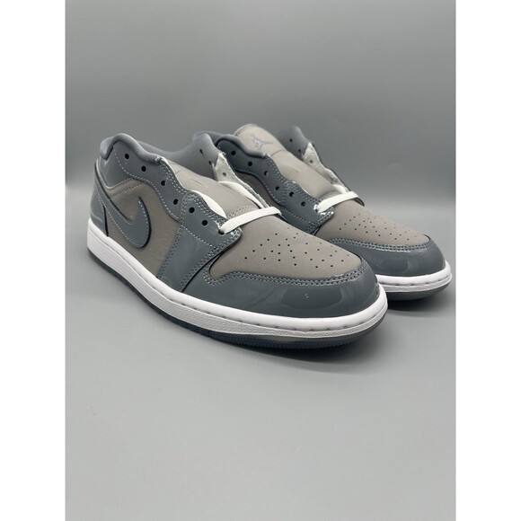 Air Jordan 1 SE Low ‘Patent Cool Grey’ Size 9M 10.5W New W Orig Box HF3148-011 main image 7